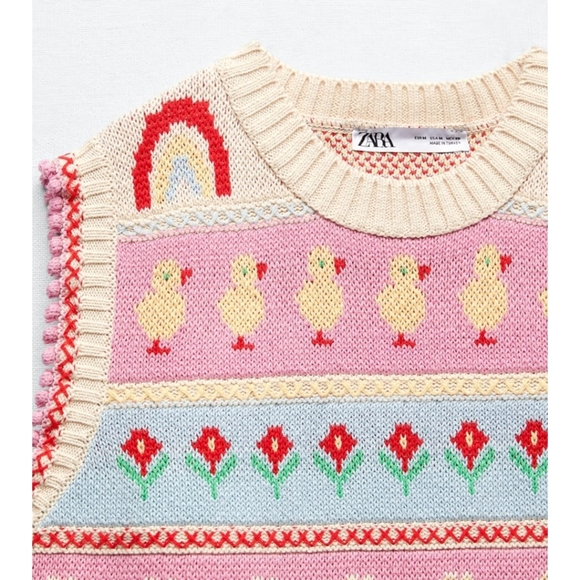 Zara Jacquard Knit Vest - Picture 3 of 3